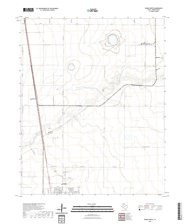 Dumas North, TX — USGS 7.5-minute topo (2022)