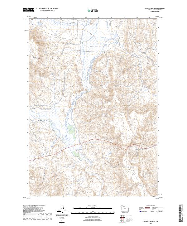 Drinkwater Pass, OR — USGS 7.5-minute topo (2023)