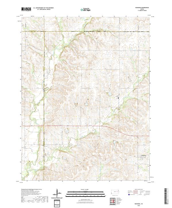 Bushong, KS — USGS 7.5-minute topo (2022)
