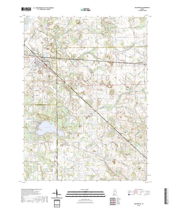 Walkerton, IN — USGS 7.5-minute topo (2022)