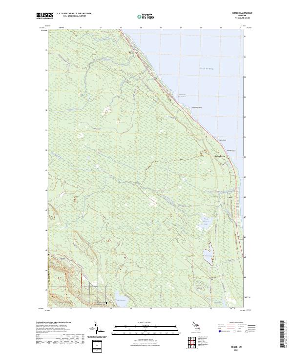 Grace, MI — USGS 7.5-minute topo (2023)
