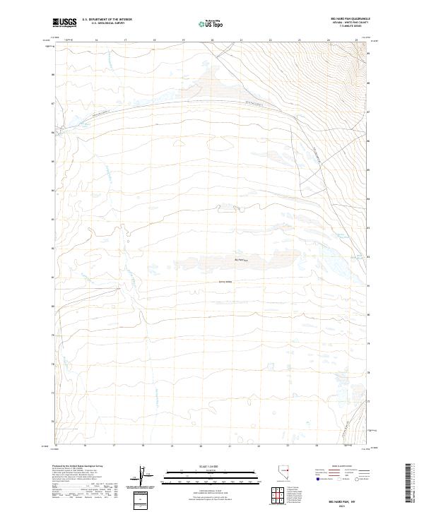 Big Hard Pan, NV — USGS 7.5-minute topo (2021)