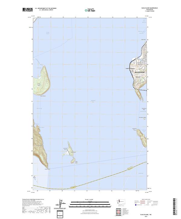 Eliza Island, WA — USGS 7.5-minute topo (2023)