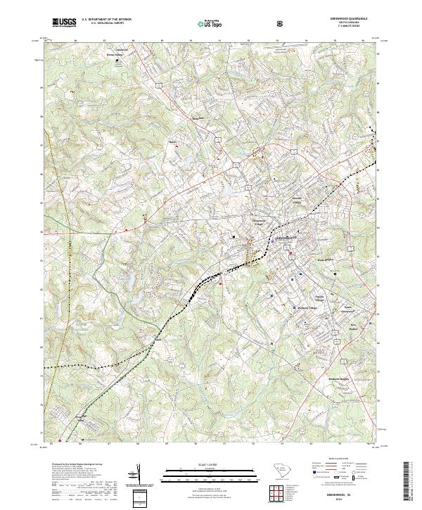 Greenwood, SC — USGS 7.5-minute topo (2024)