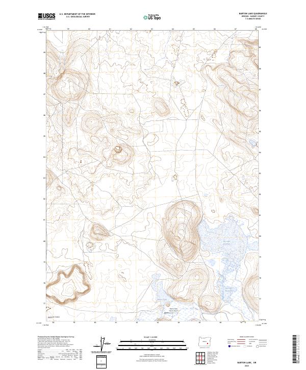 Barton Lake, OR — USGS 7.5-minute topo (2023)