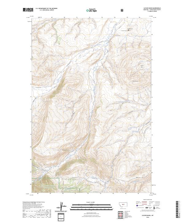 Cayuse Basin, MT — USGS 7.5-minute topo (2024)