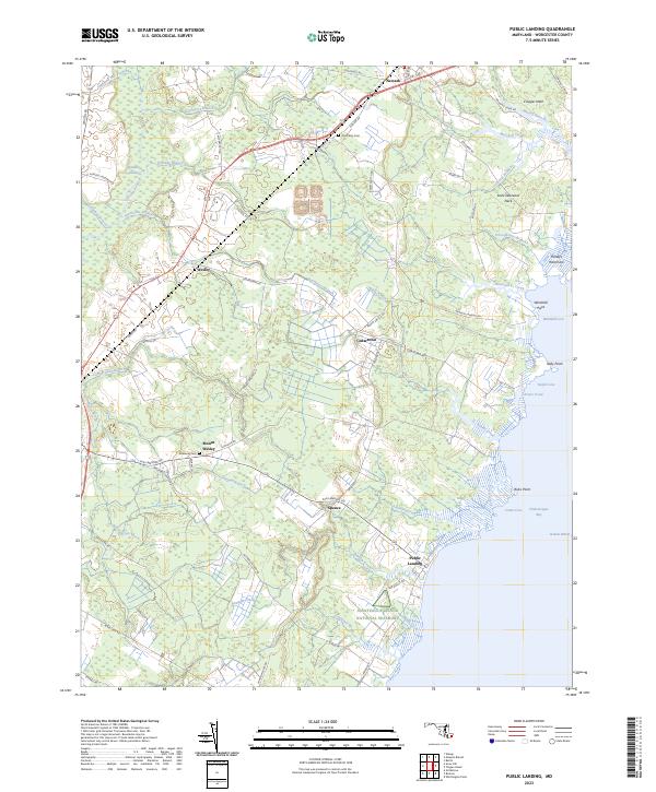 Public Landing, MD — USGS 7.5-minute topo (2023)