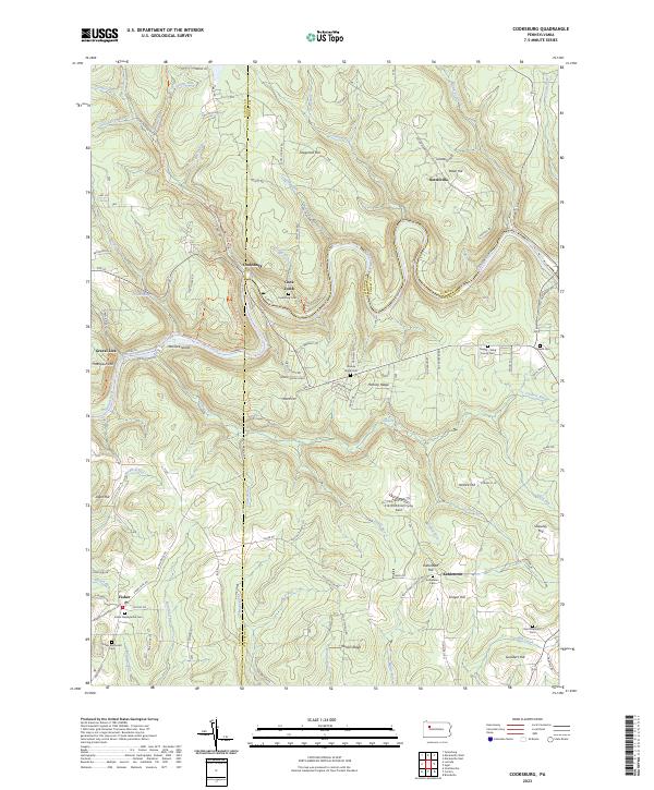 Cooksburg, PA — USGS 7.5-minute topo (2023)