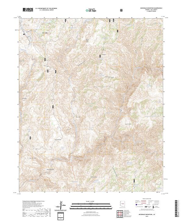 McDonald Mountain, AZ — USGS 7.5-minute topo (2023)