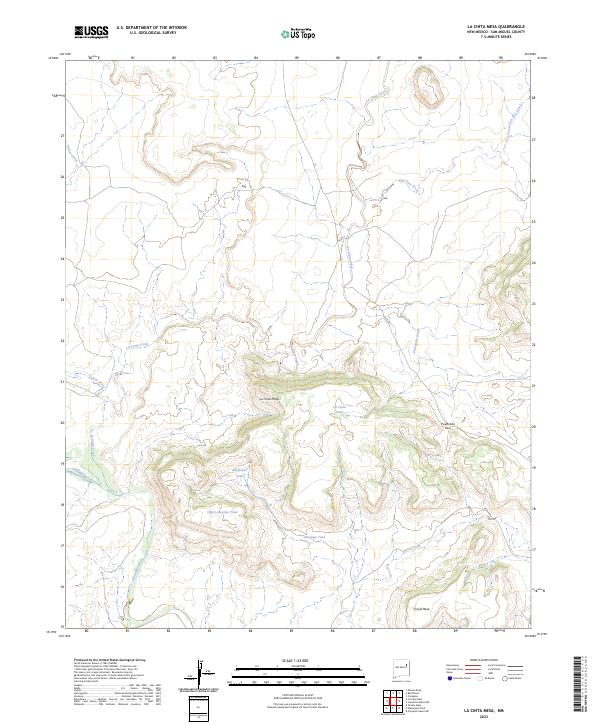 La Cinta Mesa, NM — USGS 7.5-minute topo (2023)