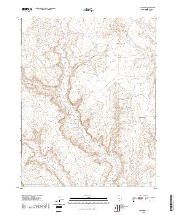 Clay Point, UT — USGS 7.5-minute topo (2023)