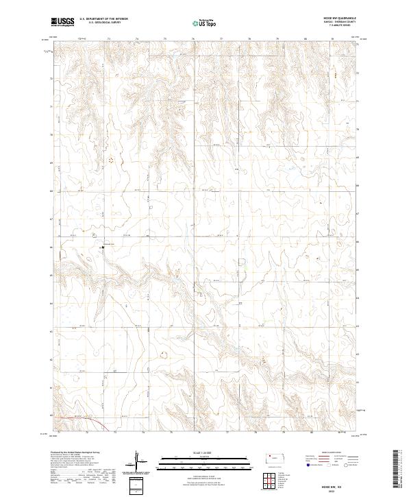 Hoxie NW, KS — USGS 7.5-minute topo (2022)