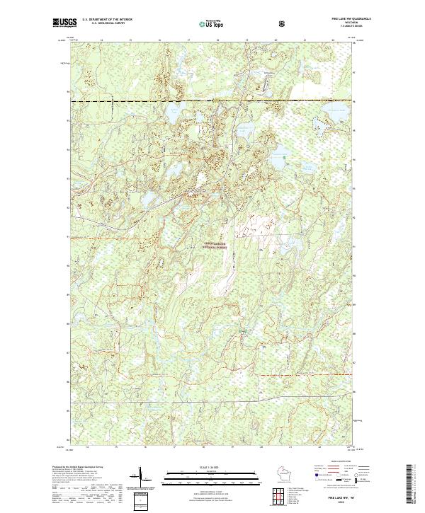 Pike Lake NW, WI — USGS 7.5-minute topo (2022)