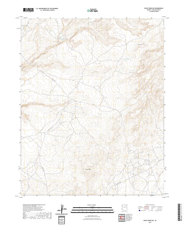 Rocky Ridge NE, AZ — USGS 7.5-minute topo (2021)