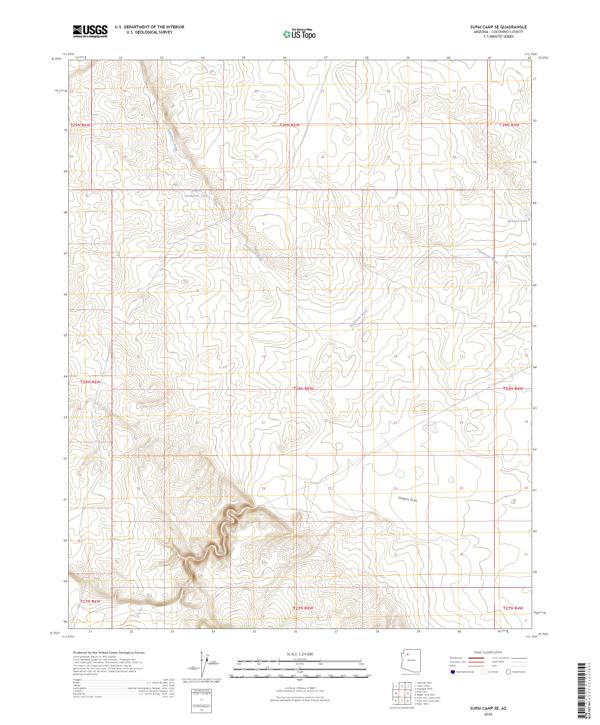 Supai Camp SE, AZ — USGS 7.5-minute topo (2026)
