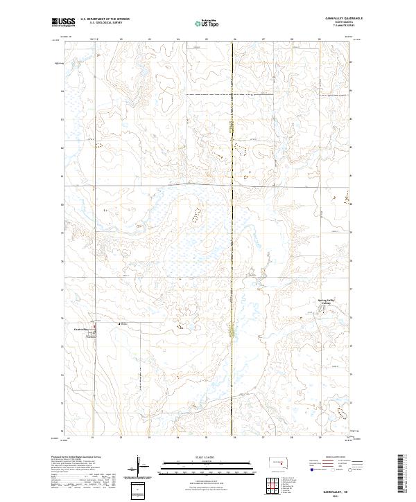 Gannvalley, SD — USGS 7.5-minute topo (2021)