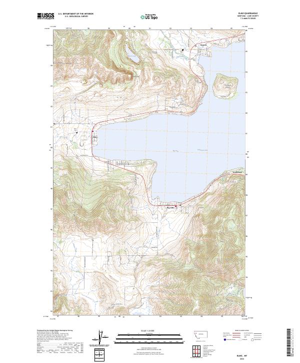 Elmo, MT — USGS 7.5-minute topo (2024)