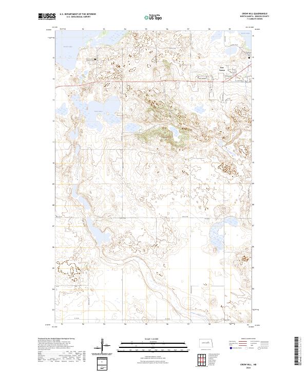 Crow Hill, ND — USGS 7.5-minute topo (2024)