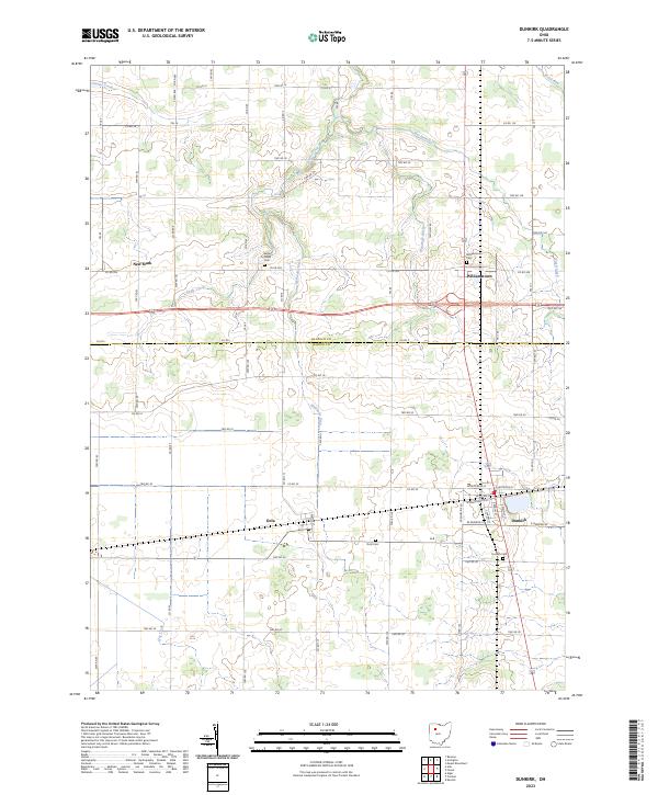Dunkirk, OH — USGS 7.5-minute topo (2023)