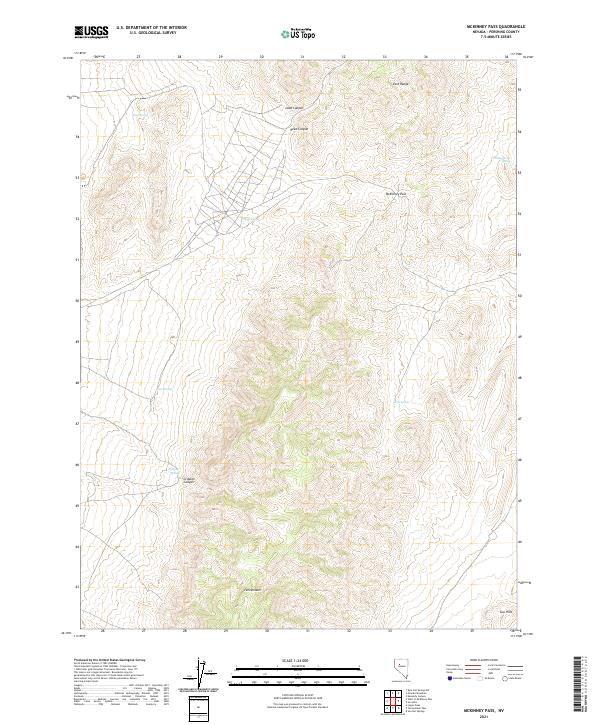 McKinney Pass, NV — USGS 7.5-minute topo (2021)