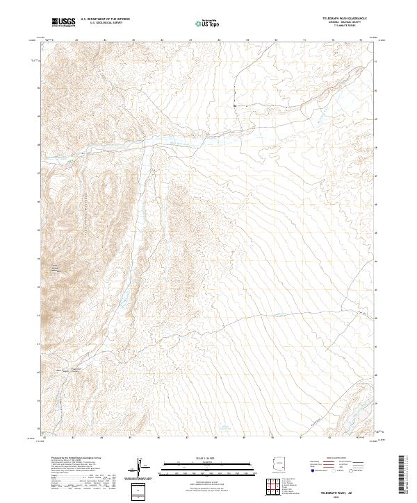 Telegraph Wash, AZ — USGS 7.5-minute topo (2021)