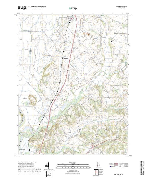 Oaktown, IN-IL — USGS 7.5-minute topo (2022)