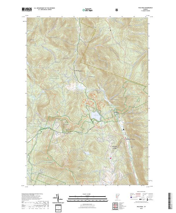 Pico Peak, VT — USGS 7.5-minute topo (2024)