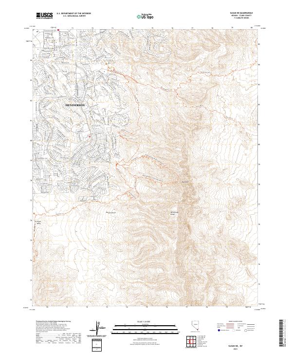 Sloan NE, NV — USGS 7.5-minute topo (2021)
