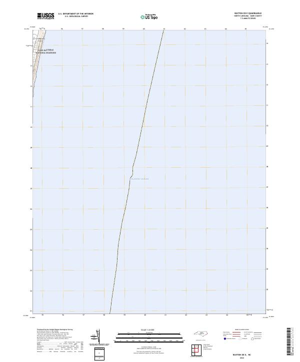 Buxton OE E, NC — USGS 7.5-minute topo (2022)