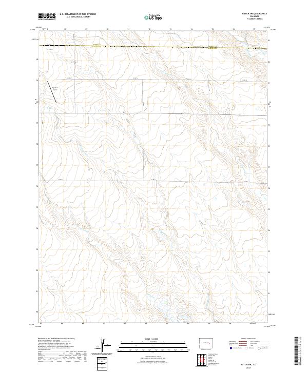 Kutch SW, CO — USGS 7.5-minute topo (2022)