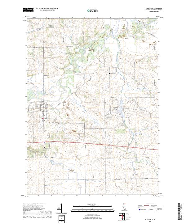 Pecatonica, IL — USGS 7.5-minute topo (2024)