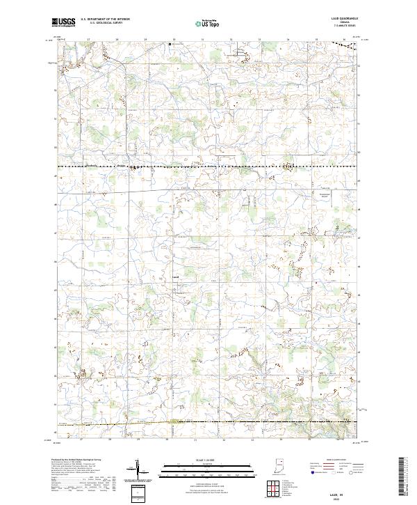 Laud, IN — USGS 7.5-minute topo (2022)