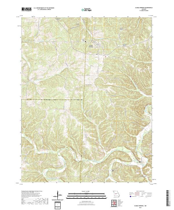 Climax Springs, MO — USGS 7.5-minute topo (2021)
