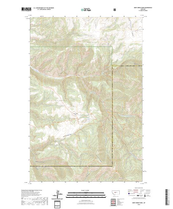 Deep Creek Park, MT — USGS 7.5-minute topo (2024)