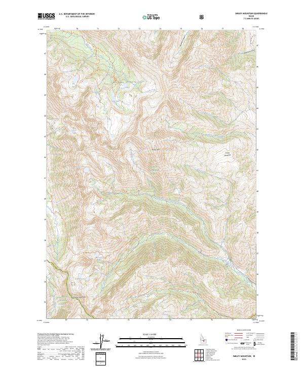 Smiley Mountain, ID — USGS 7.5-minute topo (2023)