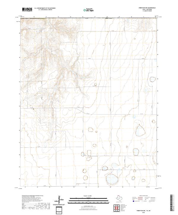 Perryton NW, TX-OK — USGS 7.5-minute topo (2022)