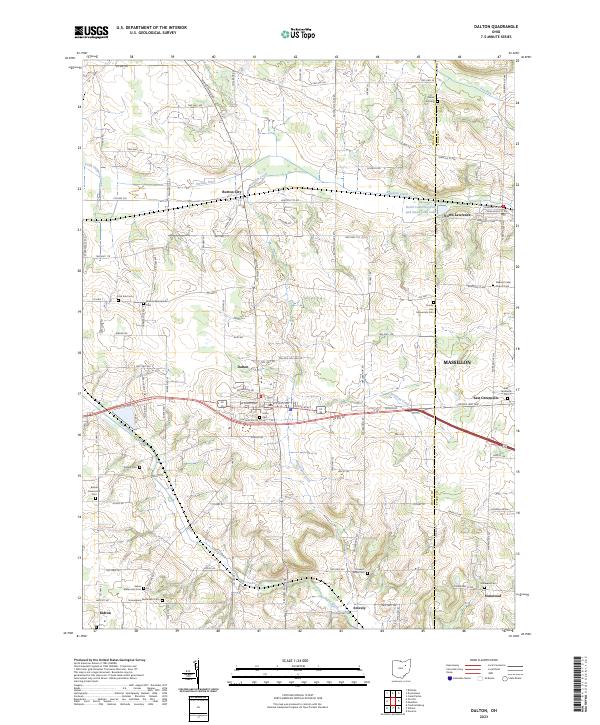 Dalton, OH — USGS 7.5-minute topo (2023)