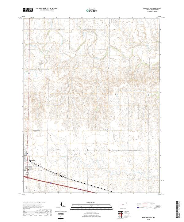 WaKeeney East, KS — USGS 7.5-minute topo (2022)