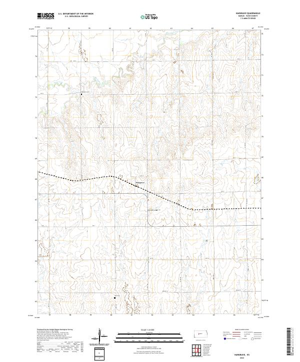 Hargrave, KS — USGS 7.5-minute topo (2022)