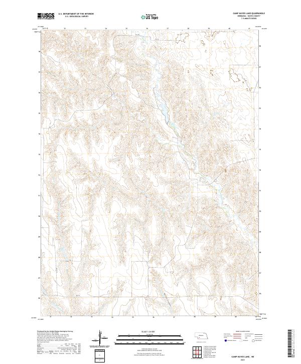 Camp Hayes Lake, NE — USGS 7.5-minute topo (2021)