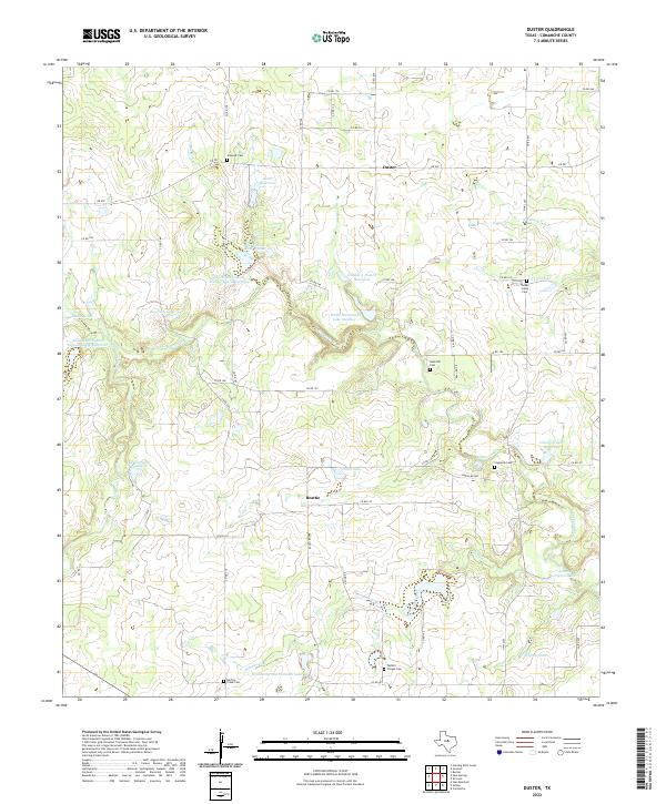 Duster, TX — USGS 7.5-minute topo (2022)