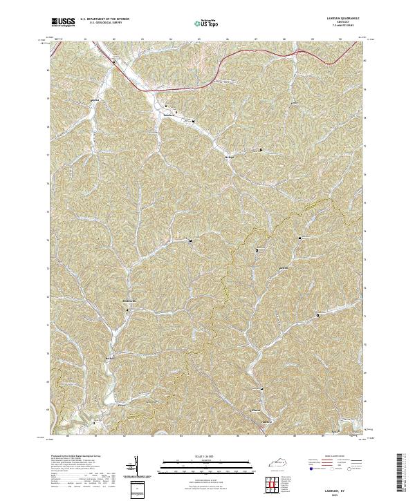 Landsaw, KY — USGS 7.5-minute topo (2022)
