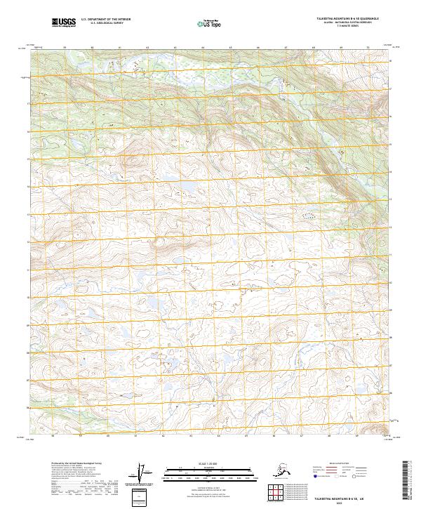 Talkeetna Mountains B-6 SE, AK — USGS 7.5-minute topo (2023)