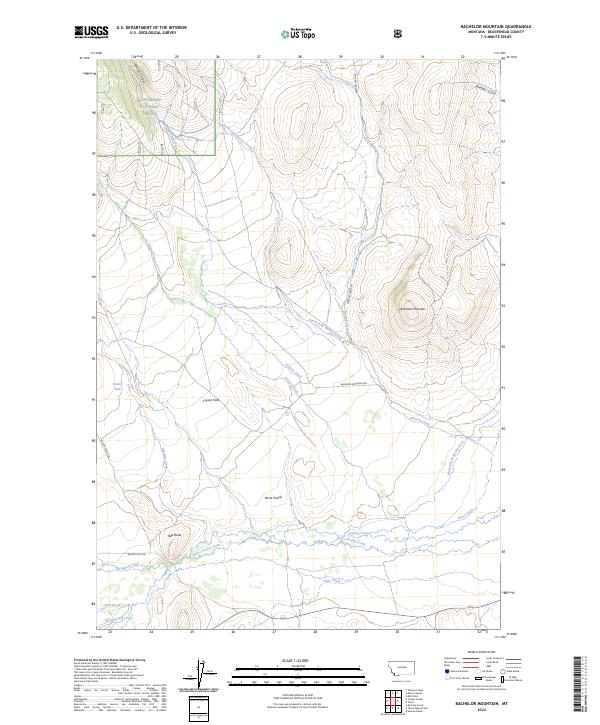 Bachelor Mountain, MT — USGS 7.5-minute topo (2024)