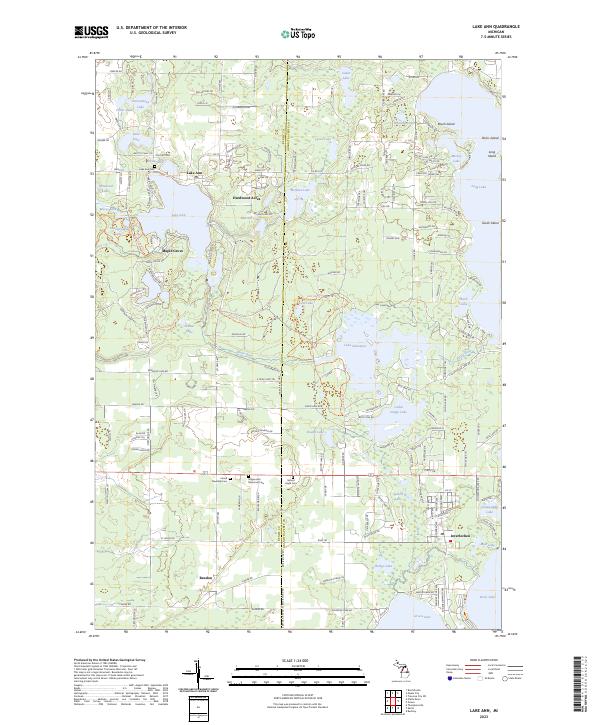 Lake Ann, MI — USGS 7.5-minute topo (2023)