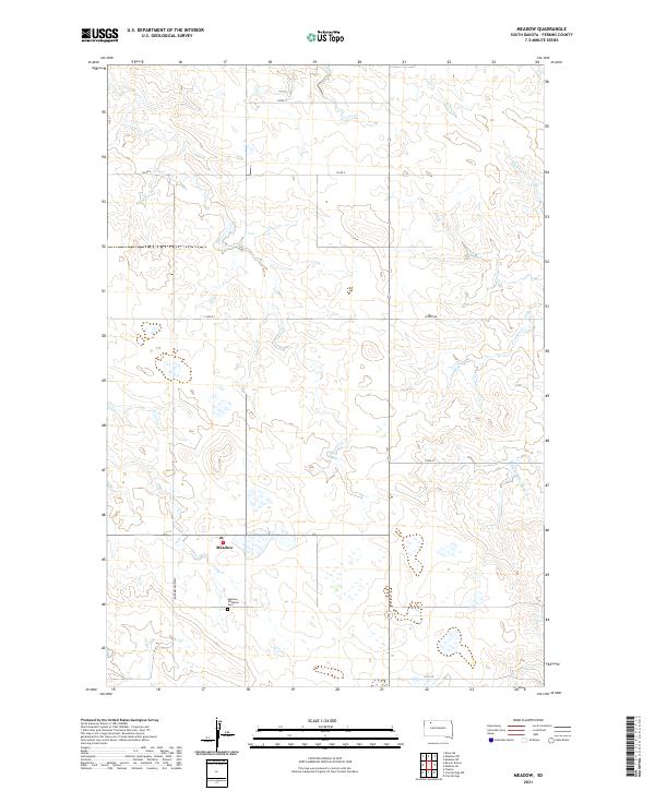 Meadow, SD — USGS 7.5-minute topo (2021)