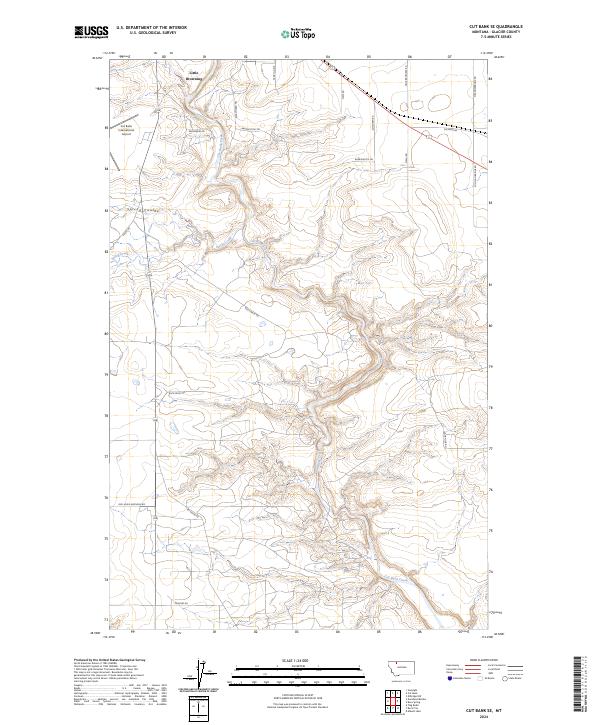 Cut Bank SE, MT — USGS 7.5-minute topo (2024)