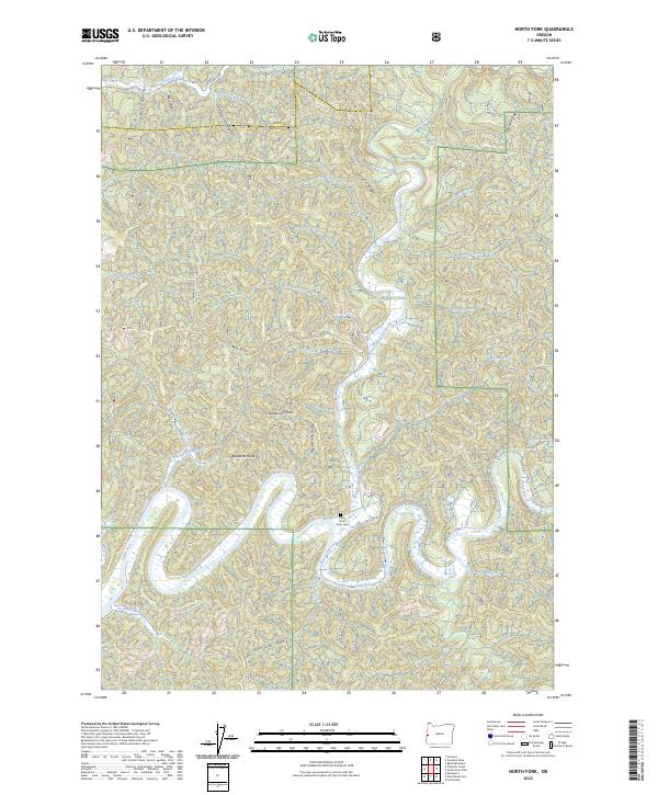 North Fork, OR — USGS 7.5-minute topo (2023)