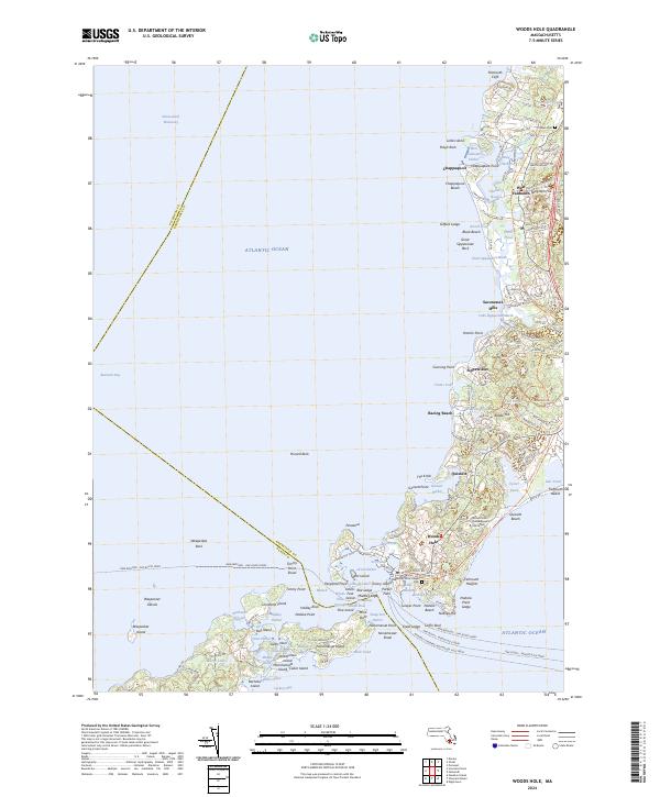 Woods Hole, MA — USGS 7.5-minute topo (2024)