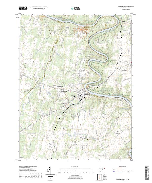 Shepherdstown, WV-MD — USGS 7.5-minute topo (2023)